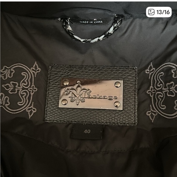 Mackage Down Winter Jacket Black Unisex Size M - Picture 2 of 12